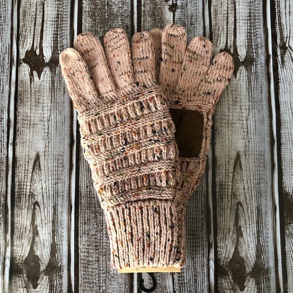 Indi Pink Ribbed confetti C.C glove Smart Touch - Picture 4 of 5